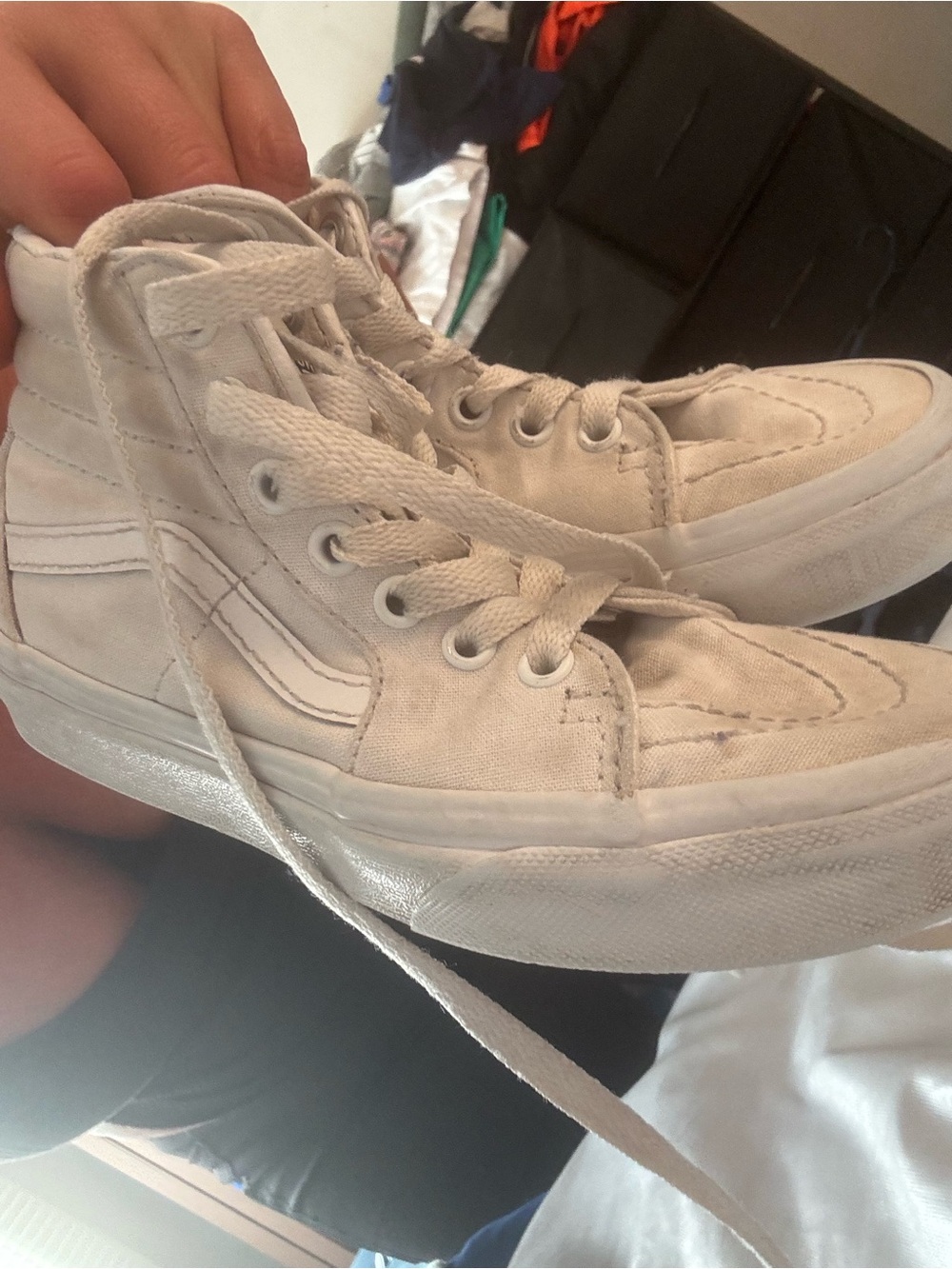 Vans High-Top Canvas Sneakers/ for summer play & running rampid - worn once